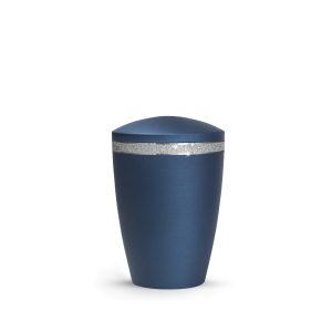 Tierurnenmetallurne-edition-glamour-navy-runder Deckel
