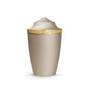 Tierurnenmetallurne-edition-glamour-champagner-hoher Deckel