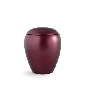 Tierurnenkeramikurne-edition-crystal-weinrot-einfarbig ohne Motiv-1