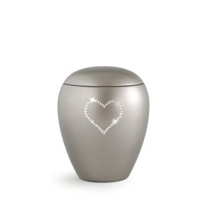 Tierurnenkeramikurne-edition-crystal-fumé-Herz aus Kristallen-1