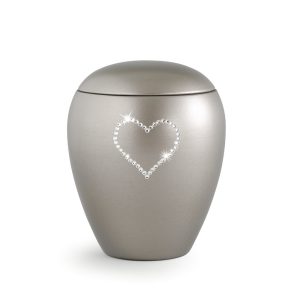 Tierurnenkeramikurne-edition-crystal-fumé-Herz aus Kristallen-2