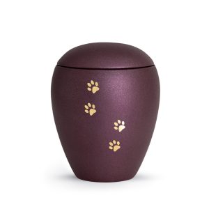 Tierurnenkeramikurne-edition-verona-berry-vier Pfoten gold gebürstet-2