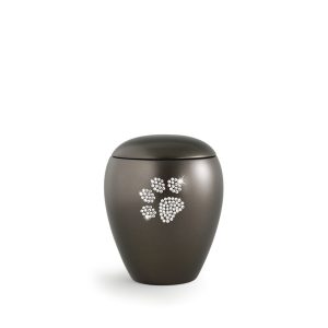 Tierurnenkeramikurne-edition-crystal-chocolat-Pfote aus Kristallen-0