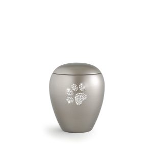 Tierurnenkeramikurne-edition-crystal-fumé-Pfote aus Kristallen-0
