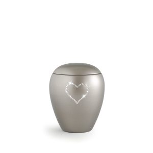 Tierurnenkeramikurne-edition-crystal-fumé-Herz aus Kristallen-0